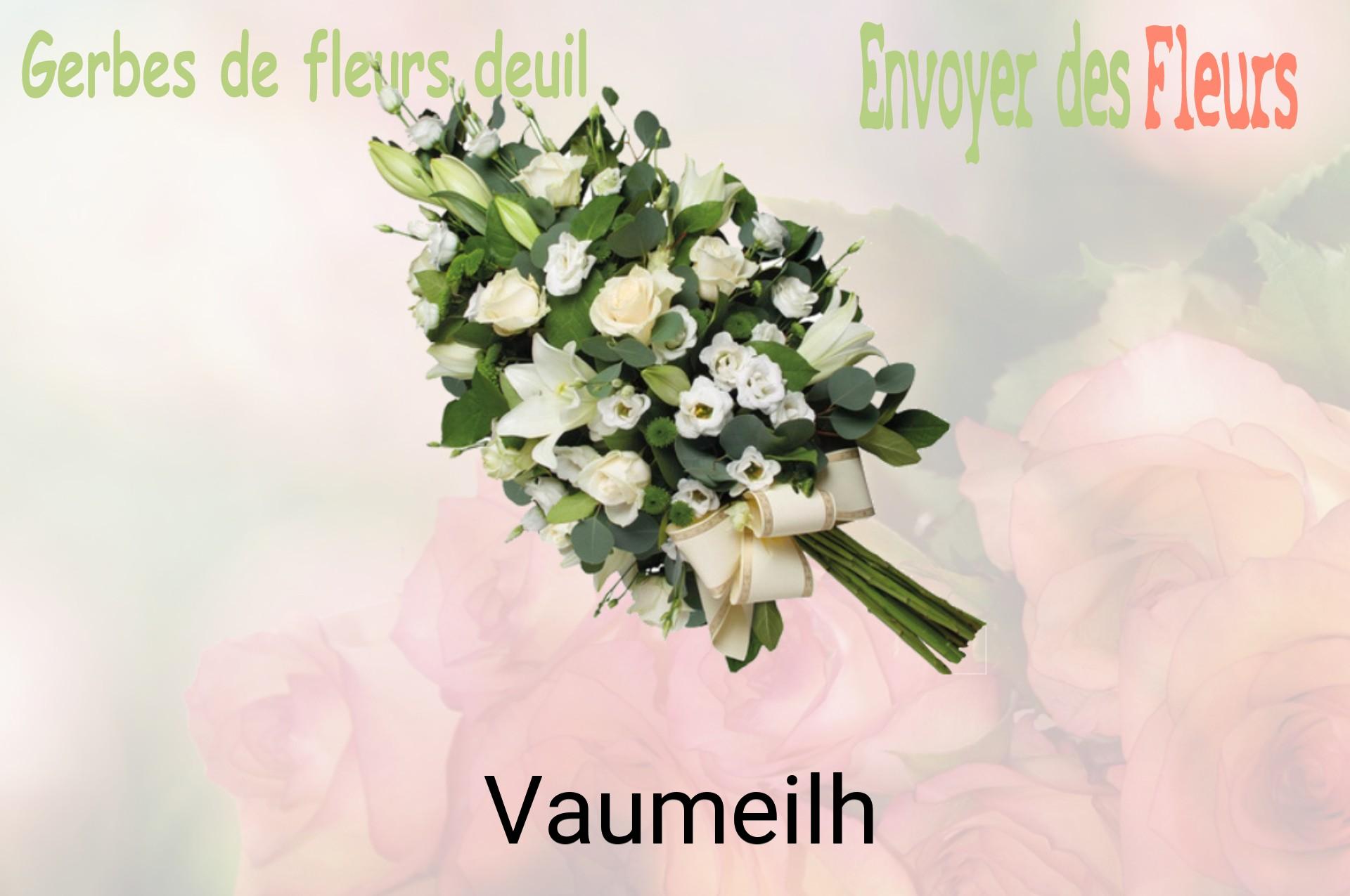 Gerbe de fleurs de deuil livrée à Vaumeilh
